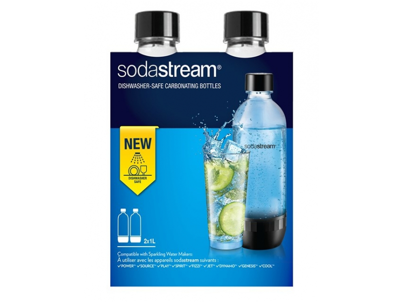 SodaStream Tritan-Flasche 1L schwarz Duopack