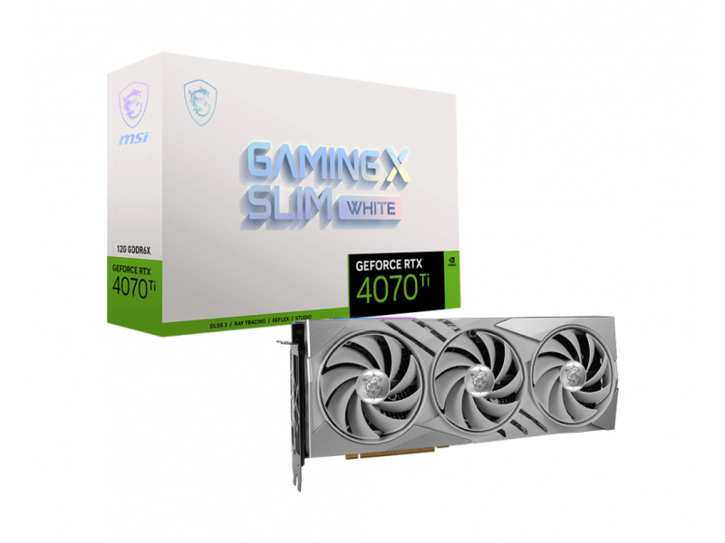 MSI GeForce RTX 4070 Ti Gaming X Slim 12GB GDDR6X White V513-288R