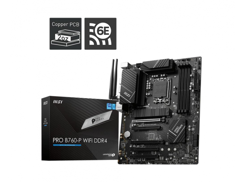 MSI PRO B760-P Wi-Fi LGA1700 DDR4 Mainrboard ATX 7D98-001R