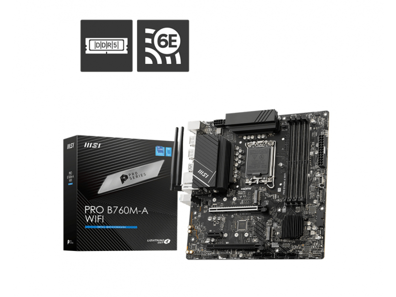 MSI PRO B760M-A Wi-Fi Mainboard 7D99-007R