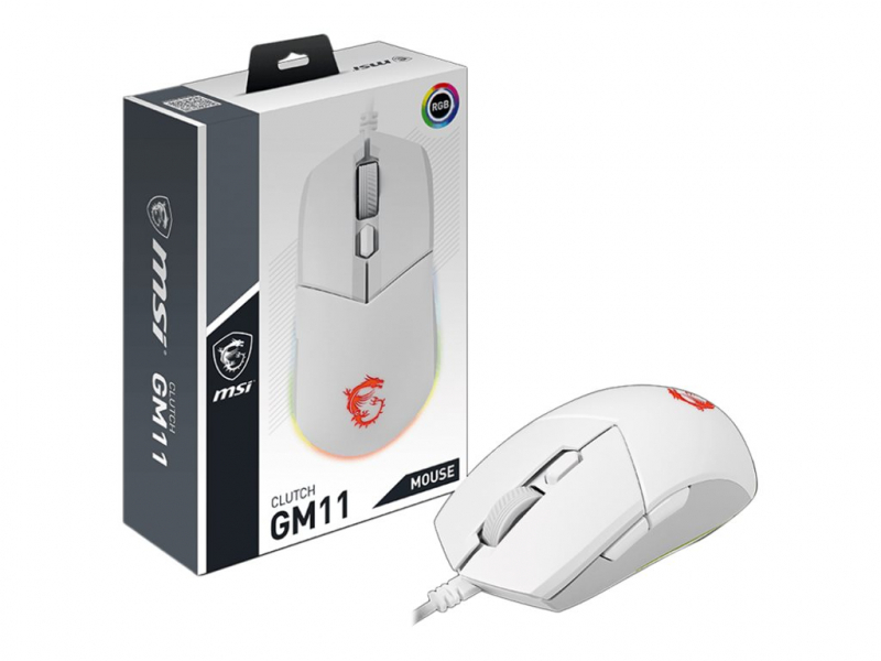 MSI Clutch GM11 Gaming Mouse White S12-0401950-CLA