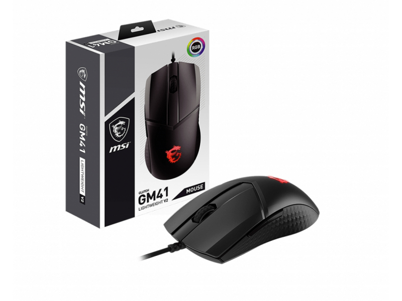 MSI Clutch GM41 Lightweight V2 Gaming Maus Schwarz S12-0400D20-