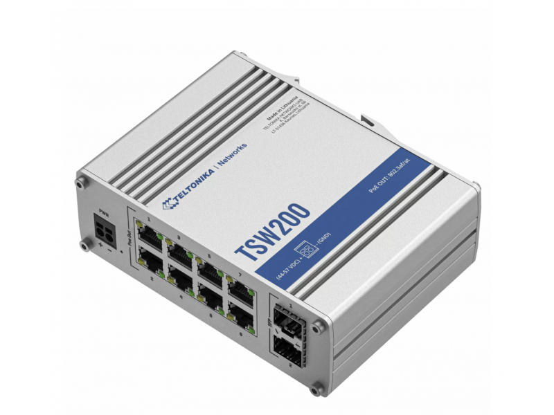 Teltonika TSW200 Unmanaged Switch 8x10/100/1000 + 2xGigabit SFP TSW200