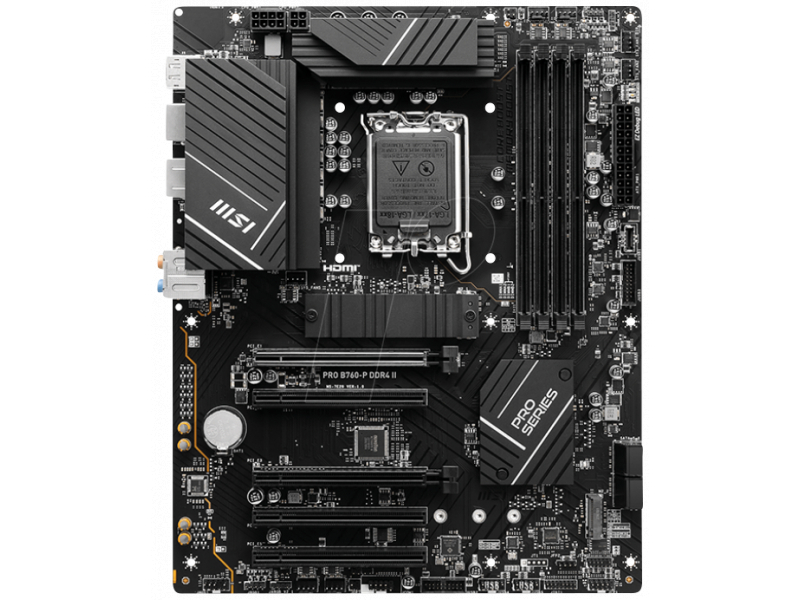 MSI PRO B760-P DDR4 II Intel Mainboard ATX 7E29-001R