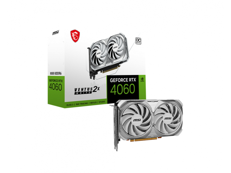 MSI GeForce RTX 4060 Ventus 2X 8G OC GDDR6 White V516-030R