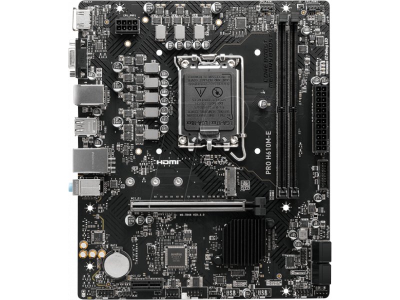 MSI PRO H610M-E Intel Mainboard 7D48-019R