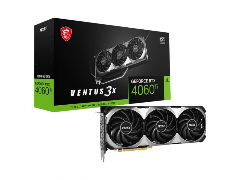 MSI RTX 4060 TI Ventus 3X OC 16GB GDDR6 HDMI 3xDP V517-004R