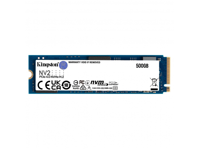 Kingston 500GB SSD NV2 M.2 2280 PCIe 4.0 NVMe SNV2S/500G