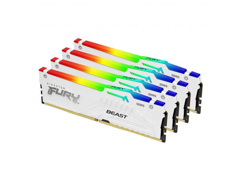 Kingston Fury 128GB(4x32GB) DDR5 5200MT/s CL40 RGB Weiß KF552C40BWAK4-128