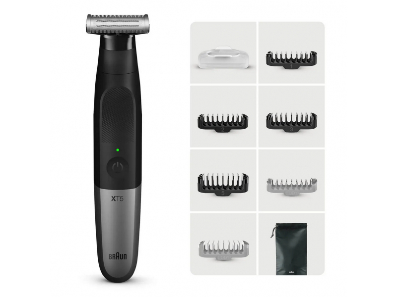 Braun Series XT 5200 Hybridtrimmer Gesicht und Körper Schwarz/Silber 215121