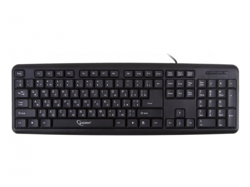 Gembird Standard Tastatur USB UA Layout Schwarz KB-U-103-UA