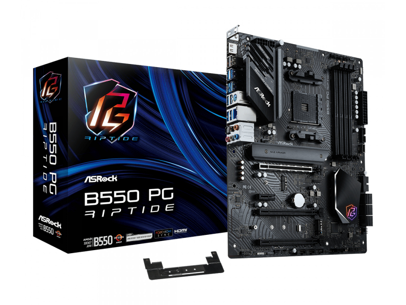 ASRock B550 PG Riptide AMD AM4 ATX Mainboard 90-MXBGH0-A0UAYZ