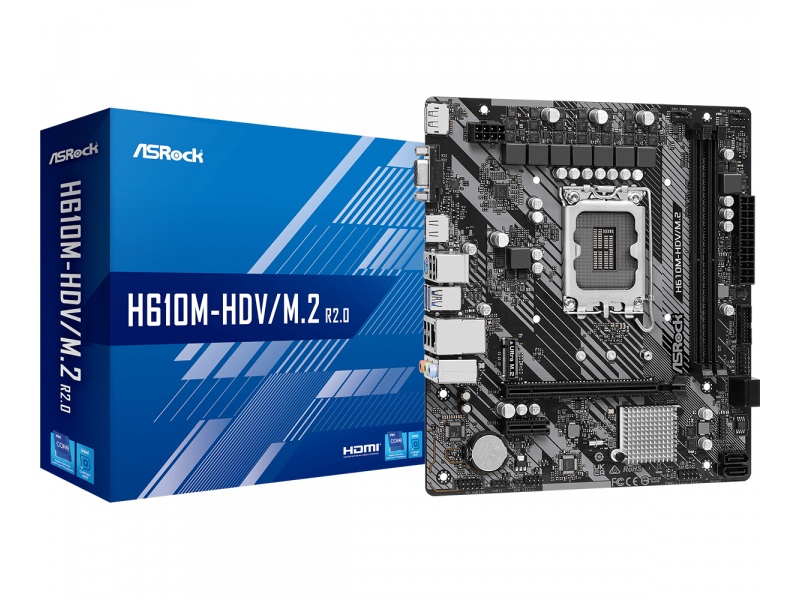 ASRock H610M-HDV/M.2 R2.0 Intel Mainboard 90-MXBJH0-A0UAYZ