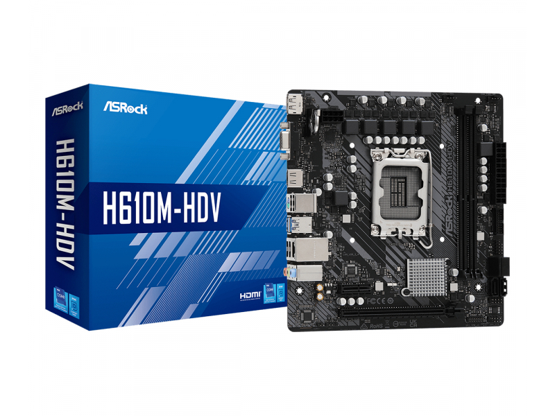 ASRock H610M-HDV Intel Mainboard Schwarz 90-MXBHS0-A0UAYZ