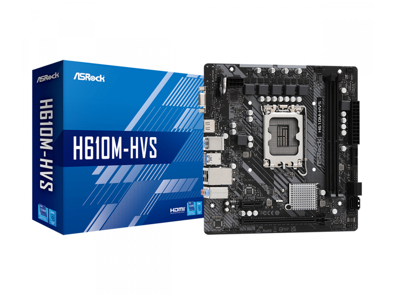 ASRock H610M-HVS Intel Mainboard 90-MXBHT0-A0UAYZ