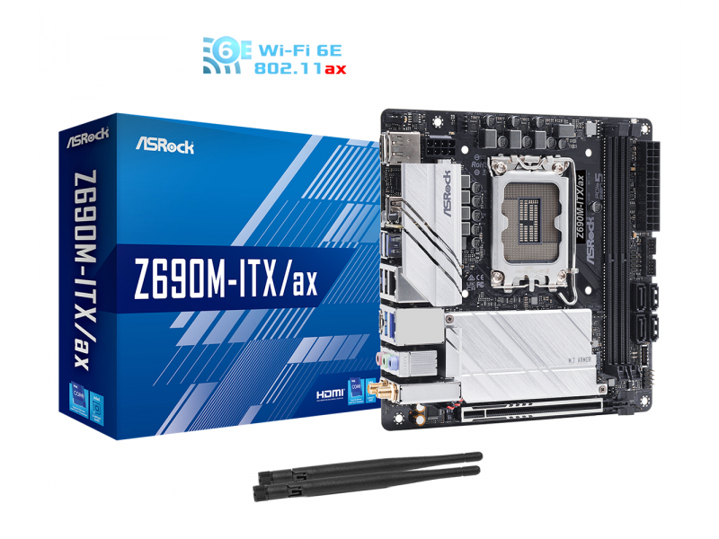 ASRock Z690M-ITX/ax Intel Mainboard 90-MXBHY0-A0UAYZ