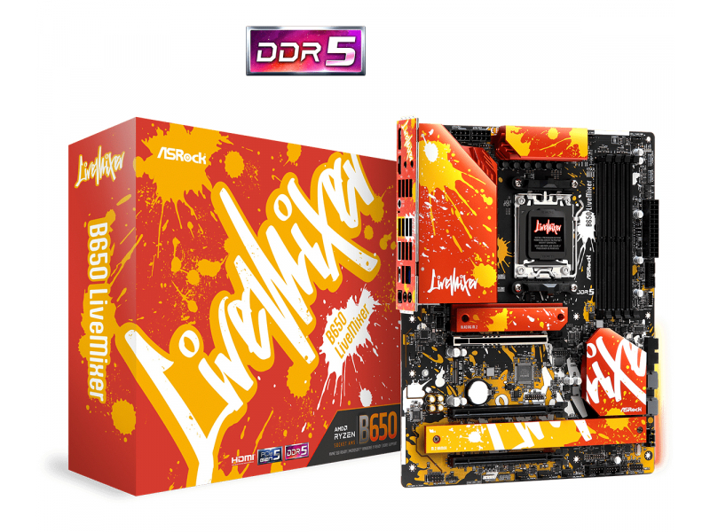 ASRock B650 LiveMixer AMD AM5 Mainboard 90-MXBJ50-A0UAYZ