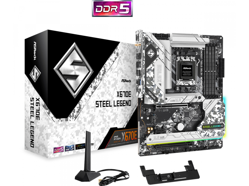 ASRock X670E Steel Legend ATX AM5 AMD Mainboard 90-MXBJ40-A0UAYZ