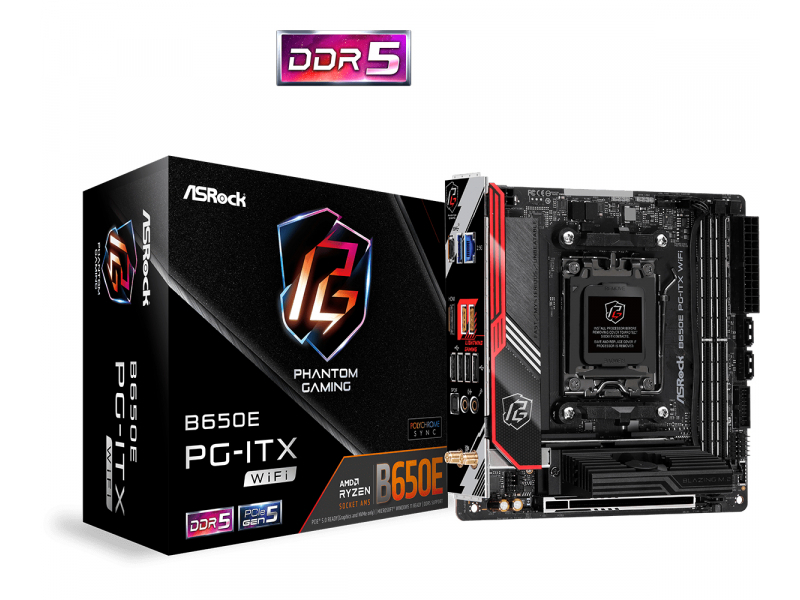 ASRock B650E PG-ITX WiFi AM5 AMD Mainboard 90-MXBJE0-A0UAYZ