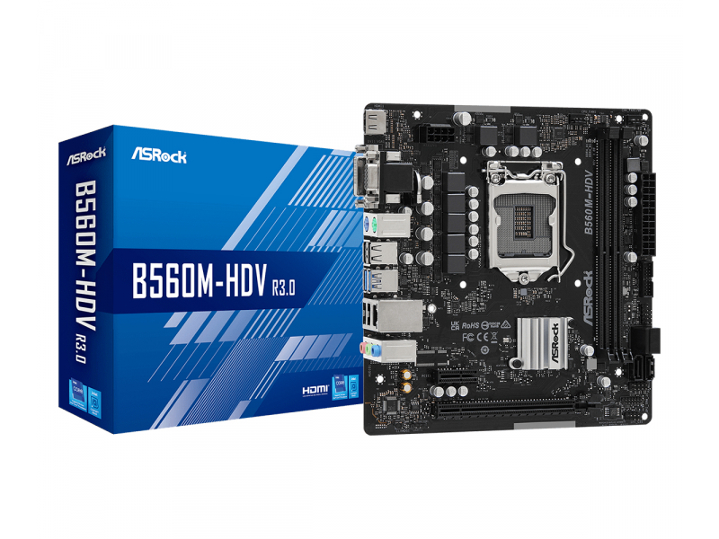 ASRock B560M-HDV R3.0 Intel Mainboard 90-MXBLC0-A0UAYZ