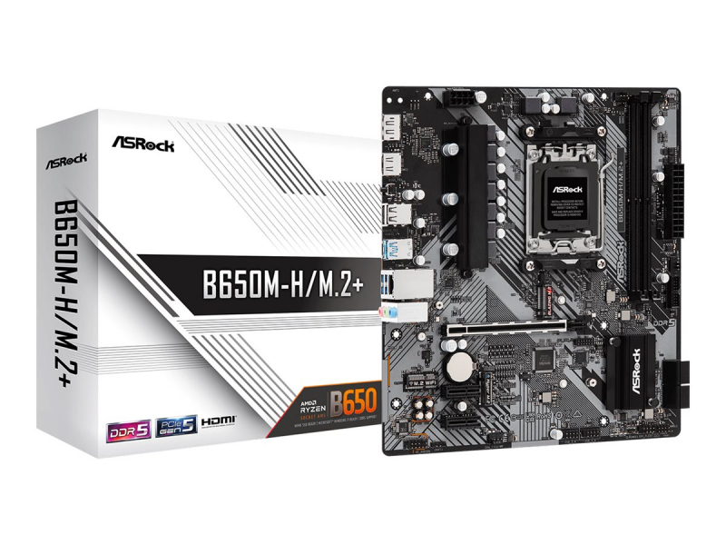 ASRock B650M-H/M.2+ AM5 AMD Mainboard 90-MXBMS0-A0UAYZ