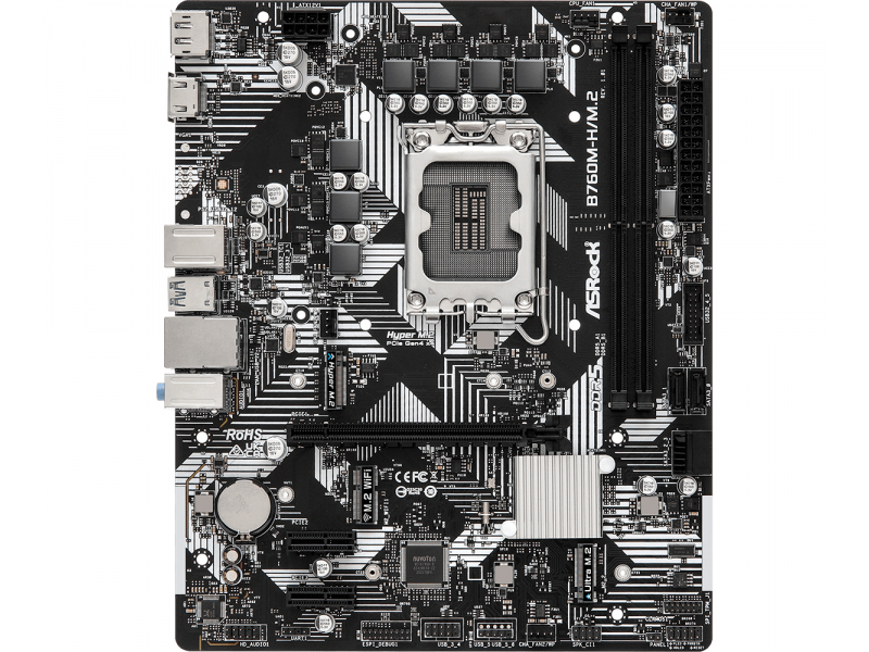 ASRock B760M-H/M.2 Intel Mainboard 90-MXBM40-A0UAYZ