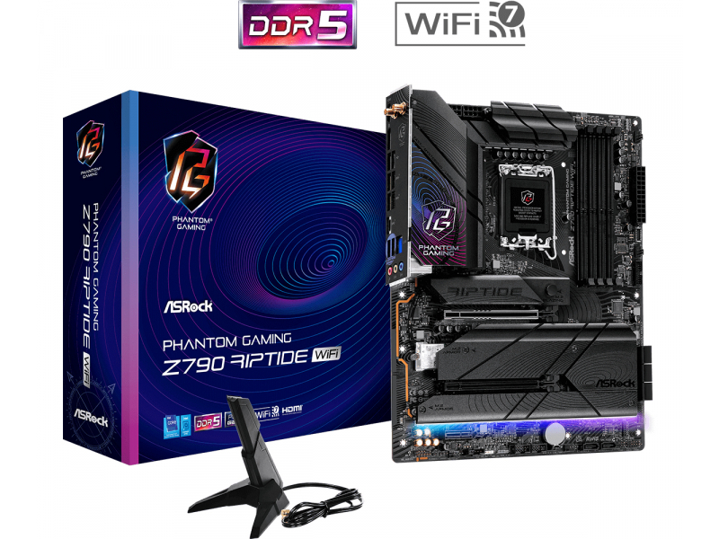 ASRock Phantom Gaming Z790 Riptide WiFi Intel Mainboard 90-MXBMD0-A0UAYZ