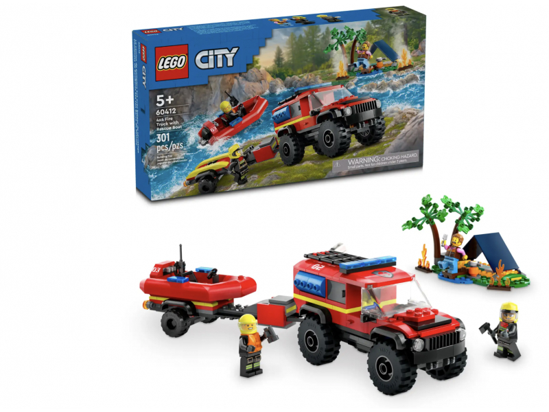 LEGO City - Feuerwehrgeländewagen mit Rettungsboot (60412)