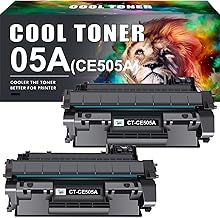 Cool Toner Compatible Toner Cartridge to Replace HP 05A CE505A 05X CE505X Laserjet P2035 P2055DN P2035N P2055 P2055D P2055X P2030 P2050 (Black, 2-Pack)