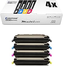 Eurotone Set of 4 Toner Cartridges Compatible with HP Color Laserjet 3600 N DN 3600N 3600DN, Q6470A Q6471A Q6472A Q6473A XXL Set