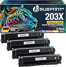 Bubprint 4-Pack Toner Compatible to Replace HP 203x 203a HP Color Laserjet Pro MFP M281fdw M254dw M254nw M254dnw M280nw M281fdn M281fw, m281fdw Toner