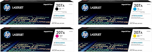 HP 207A 4-Pack Original Toner Cartridges (W2210A W2211A W2212A W2213A) Color Laserjet PRO M255 M282 M283