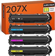 Supply Guy 207X 207A Toner (with Chip) Compatible with HP Color Laserjet Pro MFP M283FDW MFP M255DW MFP M282NW MFP M255NW Color Laserjet Pro W2210X W2211X W2212X W2213X Multipack 4 Toner