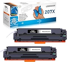 LOSMANN 207X W2210X With Chip Toner Compatible with HP 207X 207A W2210A Replacement for HP Color Laserjet Pro MFP M283fdw M255dw M282nw M283fdn M255nw (Pack of 2, Black)