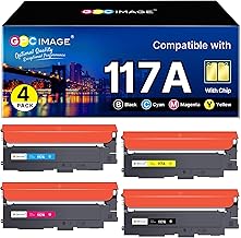 GPC IMAGE 117A Compatible with HP 117A Toner Set for Toner HP Color Laser MFP 178nwg MFP 179fwg 179fnw 178nw 150nw 150w 150a 178 179 W2070A W2071A W2072A W2073A (Pack of 4)