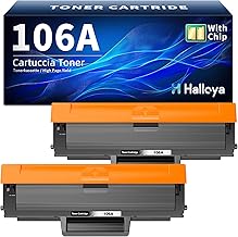 Halloya 106A W1106A Toner Compatible with HP 106A Toner for HP Laser MFP 137fwg Toner Black for Laser 107w Toner 107a 107r MFP 137fwg 137fnw 135wg 135w 135a 135r (Pack of 2, Black)